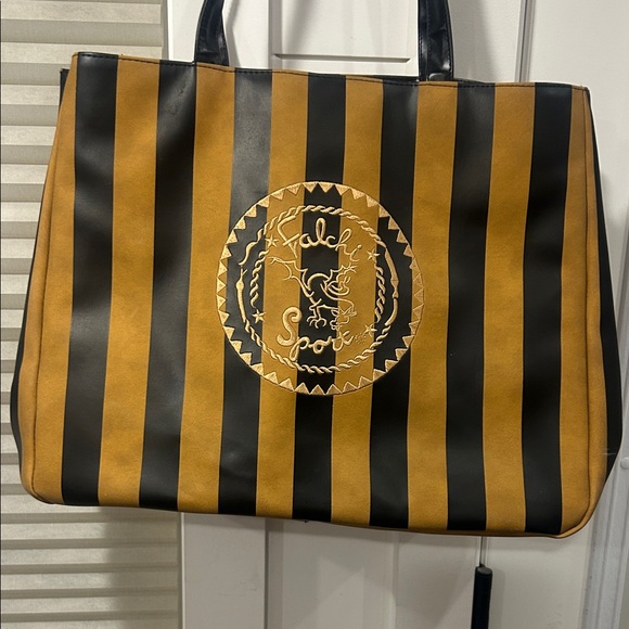 Carlos Falchi Handbags - Carlos Falchi Sport Black and Gold Striped Tote Bag vintage 90’s